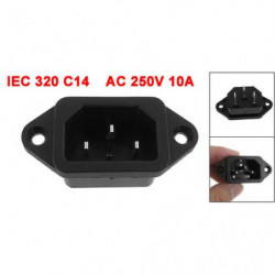Thgs Iec 320 C14 Manlig Plugg 3 Pins Pcb Panel Kraft Inlopp Uttag Connector