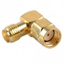 Mässing Adapter Rp Sma Manlig Jack Till Sma Kvinna Jack Skruva Tråd Connector 90 Degrees Höger Vinkel