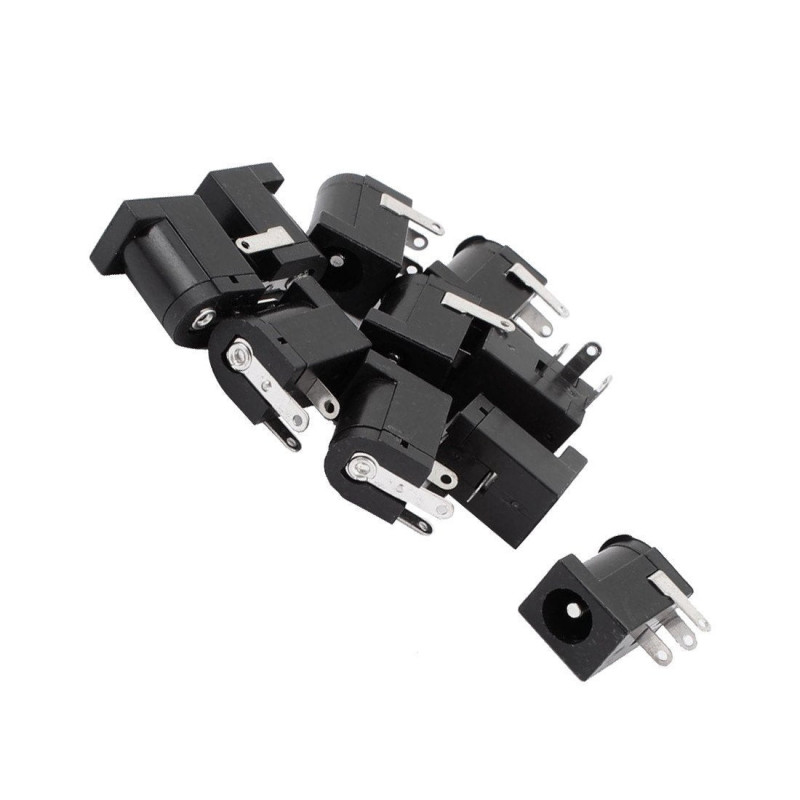 Jfbl 10 St 3 Stift Pcb Montera 5 5x2 1mm Kvinna Likström Kraft Jack Uttag Connector