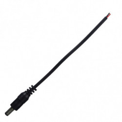 1 St Manlig 5 5x2 1mm Likström Kraft Connector Adapter Kabel Hårpiska Plugg Tråd För Cctv Ip Kamera