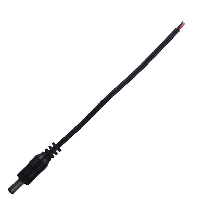 1 St Manlig 5 5x2 1mm Likström Kraft Connector Adapter Kabel Hårpiska Plugg Tråd För Cctv Ip Kamera