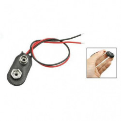 2015 20 St Svart Faux Läder Hus T Typ Trådbunden 9v Batteri Klämma Connector