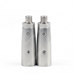 2 St 3 Stift Xlr Manlig Till Rca Plugg Kvinna Jack Koaxial Adapter Metall Anslutningar