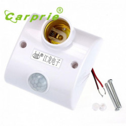 Super E27 Infraröd Rörelse Pir Sensor Automatisk Led Ljus Lampa Hållare Växla