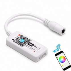 Super Mini Led Wifi Smart Rgb Kontroller För Rgb Led Remsa Ljus Likström 12v Telefon App Kontrollera