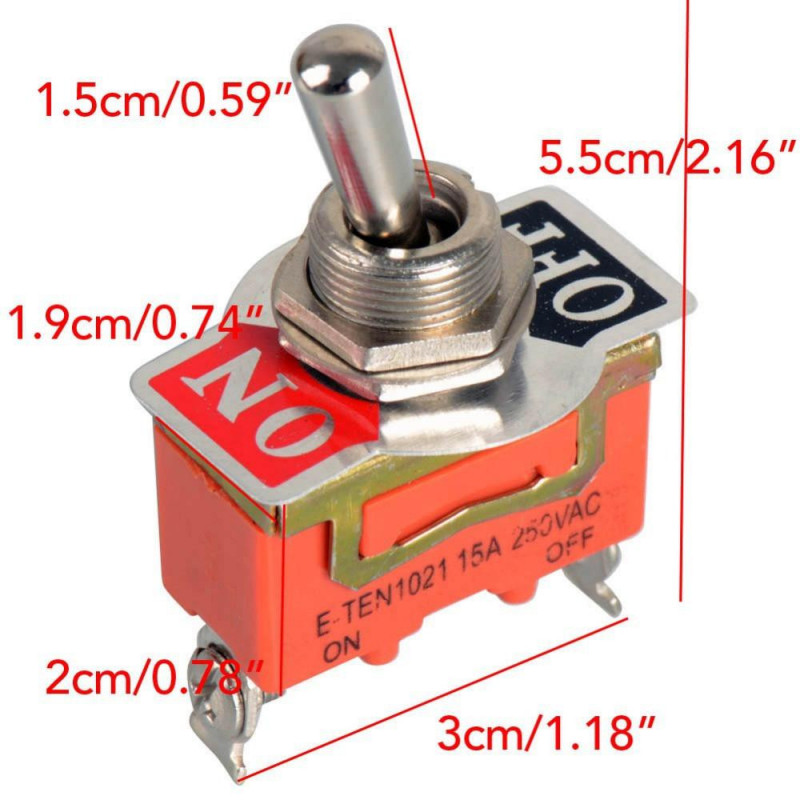 1 Pcs 12v Tung Plikt Växla Snärt Växla PÅ Av Bil Rusa Ljus Metall Spst