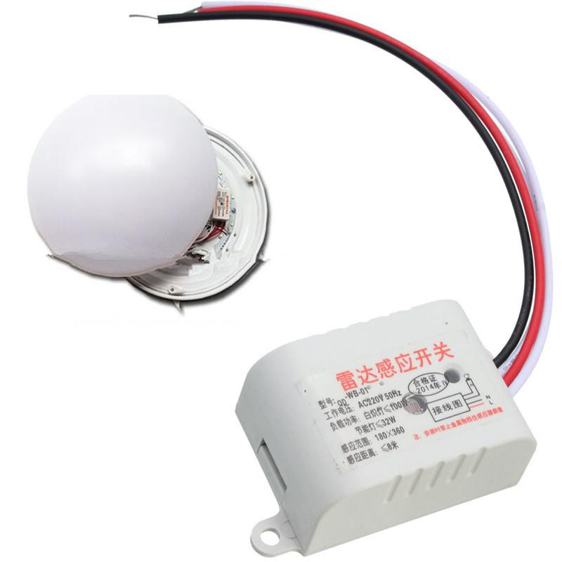 220v Bil Infraröd Kropp Rörelse Sensor Pir Sensing Växla Mikrovågsugn Radar Sensor
