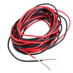 2x 3m 20 Mätare Awg Silikon Gummi Tråd Kabel Röd Svart Flexibel