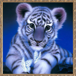 Diy Diamant Broderi Tiger...