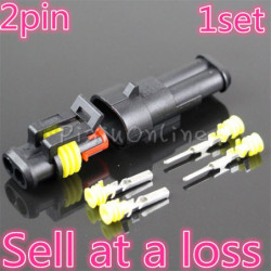 1set Yl358 Flamma Förmåga 2pins Bil Connector Vattentät Bil Tråd Connector Plugg Elektrisk Bil Motorcykel