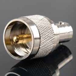 1 St Adapter Pl259 Uhf Plugg Manlig Nickel Plating Till Bnc Kvinna Jack Nickel Plating Rf Connector Rakt