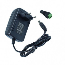 Ac110220v Till Dc12v 2a Kraft Adapter Eu Storbritannien Au Oss Plugg Med Kvinna Likström Kontakt För