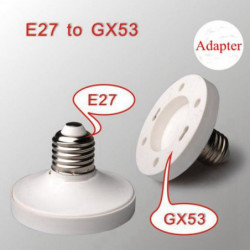 E27 Till Gx53 Bas Skruva Led Lampa Glödlampa Hållare Adapter Uttag Omvandlare