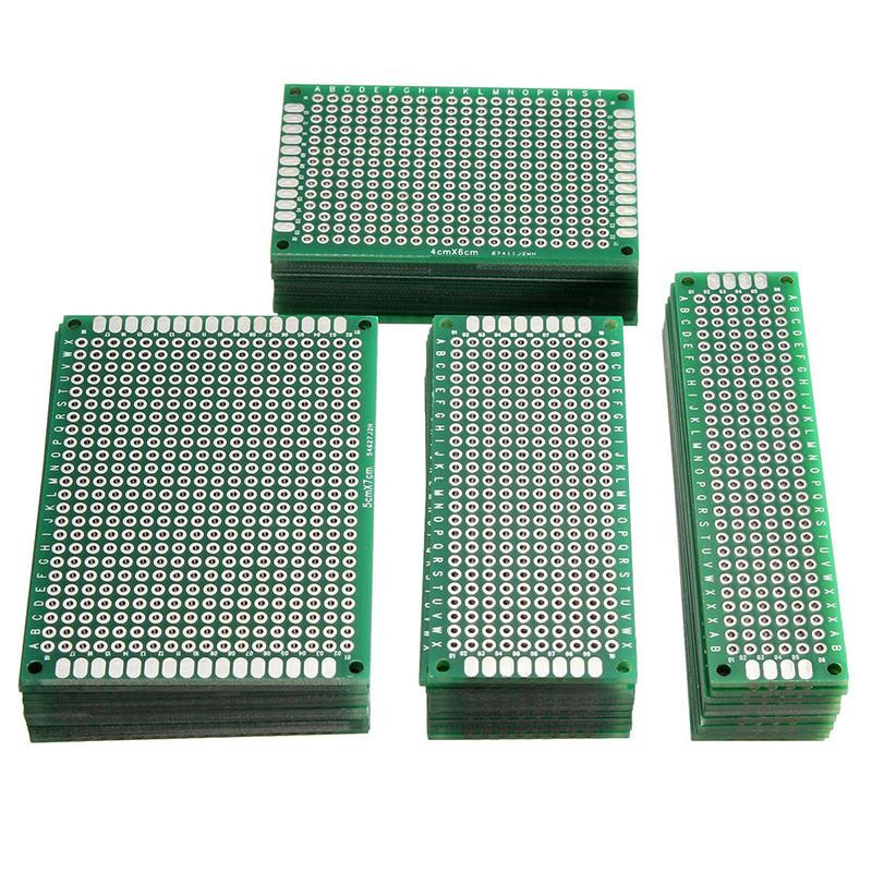 40pcs Universell Pcb Styrelse Dubbel Dubbelsidig Ototyp Krets Konserverad Bakbord Pcb Styrelse Uppsättning