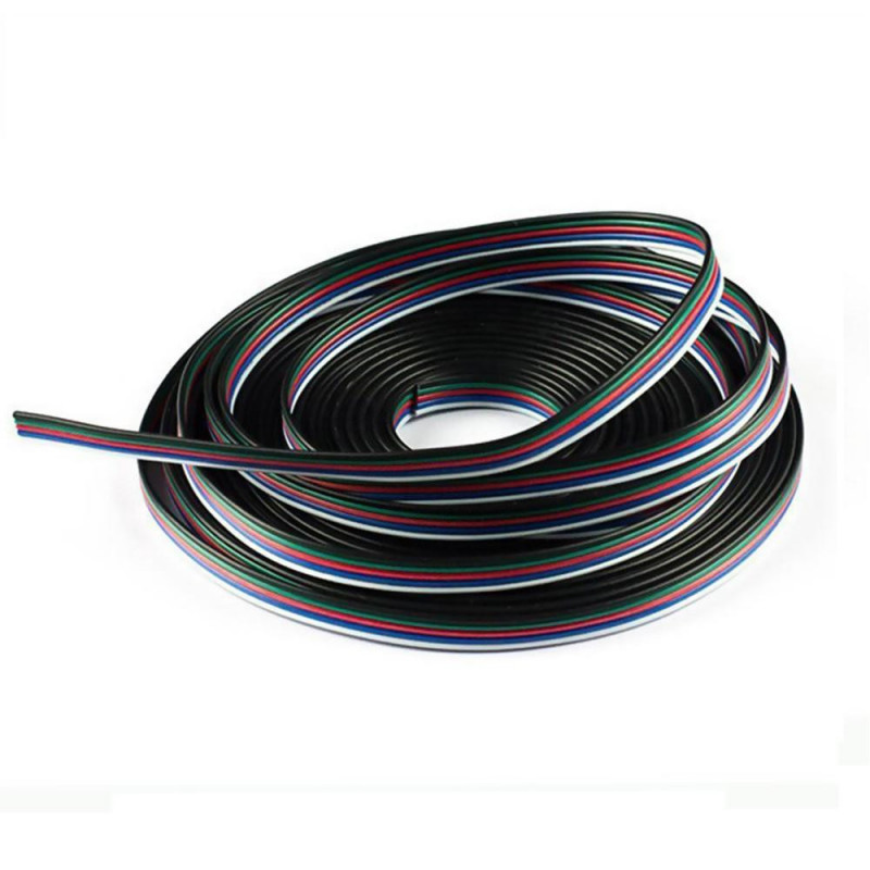 10m Rgbw Förlängning Kabel Linje Sladd Connector 5pin 5 Färg Stå Tråd För Rgbw Rgbww Led Remsa