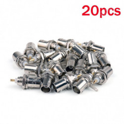 20 Pcs Bnc Kvinna Anslutningar Chassi Panel Montera Övervaka Tillbehör