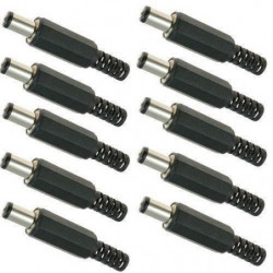 50st 9mm 2 1mm X 5 5mm Likström Manlig Kraft Plugg Jack Connector Bärbar Dator
