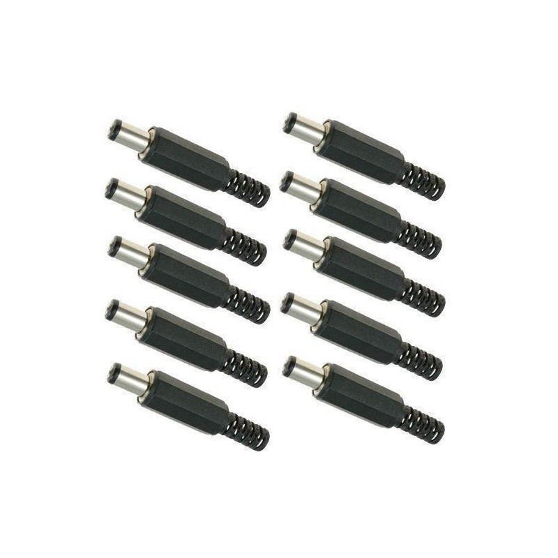 50st 9mm 2 1mm X 5 5mm Likström Manlig Kraft Plugg Jack Connector Bärbar Dator