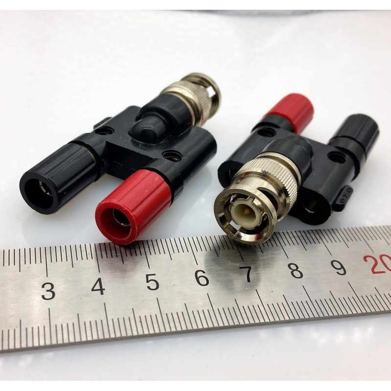 Bnc Manlig Till Tvilling Banan Jack Kvinna Koaxial Adapter 4mm Banan Till Bnc Connector Omvandlare
