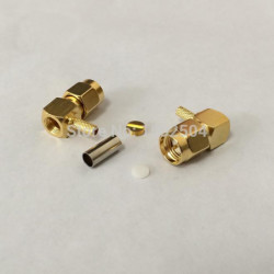 1 St Sma Manlig Plugg Rf Lirka Connector Crimp Kabel Rg316 Rg174 Lmr100 Höger Vinkel Guldpläterad Ssist