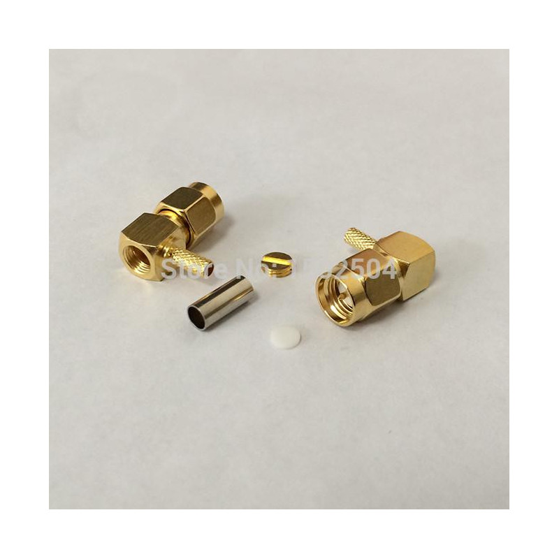 1 St Sma Manlig Plugg Rf Lirka Connector Crimp Kabel Rg316 Rg174 Lmr100 Höger Vinkel Guldpläterad Ssist