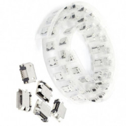 50 St Pcb Smt Micro Usb Typ B 5pin Kvinna Uttag Adapter Jack
