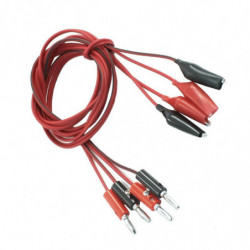 2 Par Alligator Testa Leda Klämma Till Manlig Banan Plugg Sladd Kabel 1m Red Black