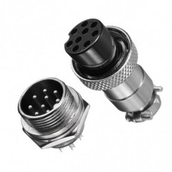 Gx16 9 Stift Manlig Kvinna Diameter 16mm Tråd Panel Connector Gx169 Cirkulär Connector Flyg Uttag Plugg