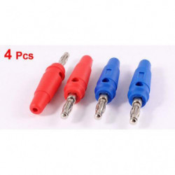 Mylb4 St 3mm Audio Högtalare Tråd Kabel Connector Adapter Skruva Banan Plugg Röd Blå