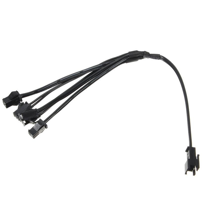 Topp Kvalitet 5 Sätt I 1 Splitter Kabel För El Tråd Rör Neon Remsa Ljus Conected Med Inverter Svart