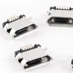 5 St Micro Usb Typ B Kvinna Uttag 180 Grad Smd Smt Jack