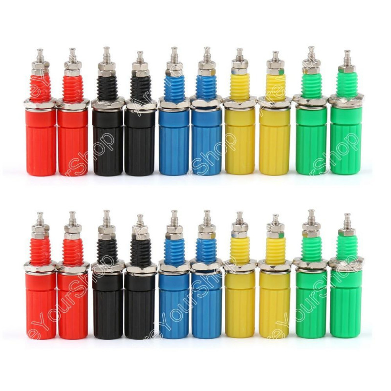 20 St Bindande Posta För Högtalare 4mm Banan Plugg Testa Sond Omvandling Connector
