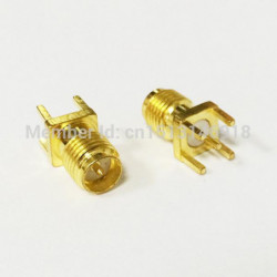 1 St Rp Sma Kvinna Jack Rpsma Rf Lirka Connector Pcb Kabel Rakt Guldpläterad Ssist