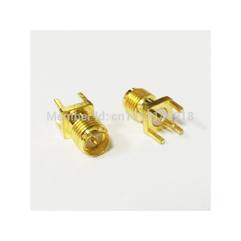 1 St Rp Sma Kvinna Jack Rpsma Rf Lirka Connector Pcb Kabel Rakt Guldpläterad Ssist