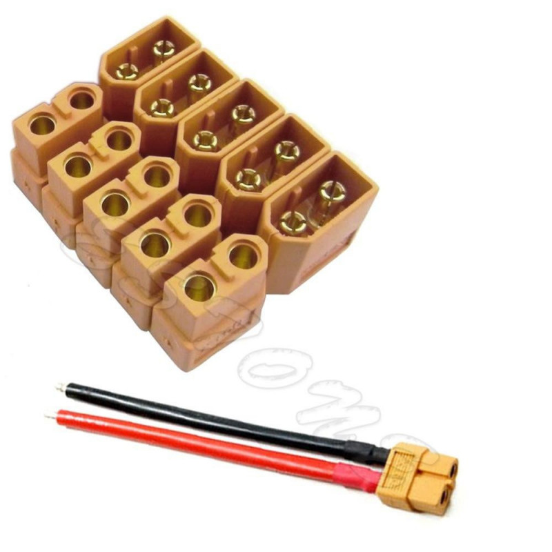 5 Par Xt60 Manlig Kvinna Kula Anslutningar Pluggar För Rc Lipo Batteri