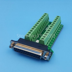 Dsub Db25 Kvinna 25pin Plugg Bryta Ut Pcb Styrelse 2 Rad Terminaler Anslutningar