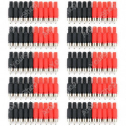 100 St Rca Plugg Löda Typ Audio Kabel Connector Röd Och Svart