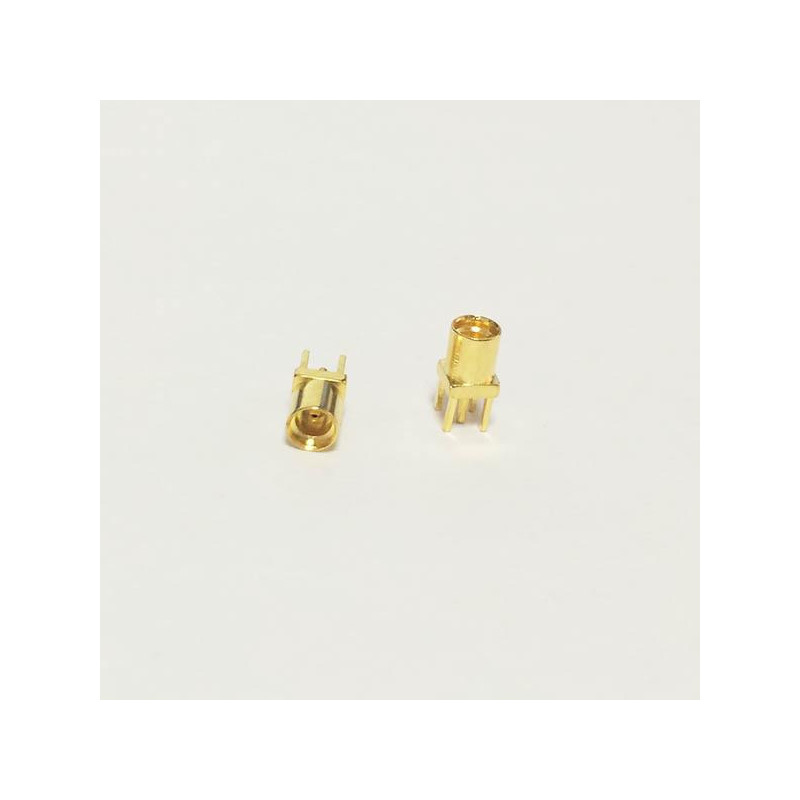 1 St Mmcx Kvinna Jack Rf Lirka Connector Pcb Montera Med Löda Posta Rakt Guldpläterad Ssist