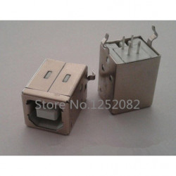10 St Usb Typ B Kvinna 4pin Dopp Skrivare Hamn Dformad Vertikal Uttag Connector