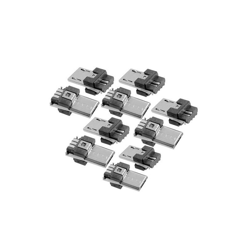 Wsfs 10 St Micro Usb Typ En Manlig 5 Stift Anslutningar Plugg