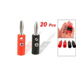 20st Aktisk Plast Silver Plated Connector Audio Banan Högtalare Plugg