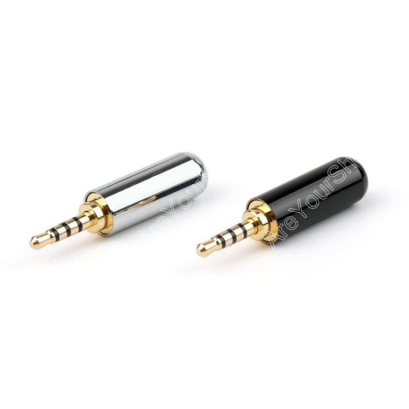 2 St Koppar 4 Pol Dirigent 2 5mm Löda Förbindelse Plugg Jack Adapter Connector