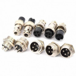 10 St Uppsättning 4 Stift Flyg Connector Manlig Kvinna Plugg Metall Gx16 Panel Connector Uttag Plugg
