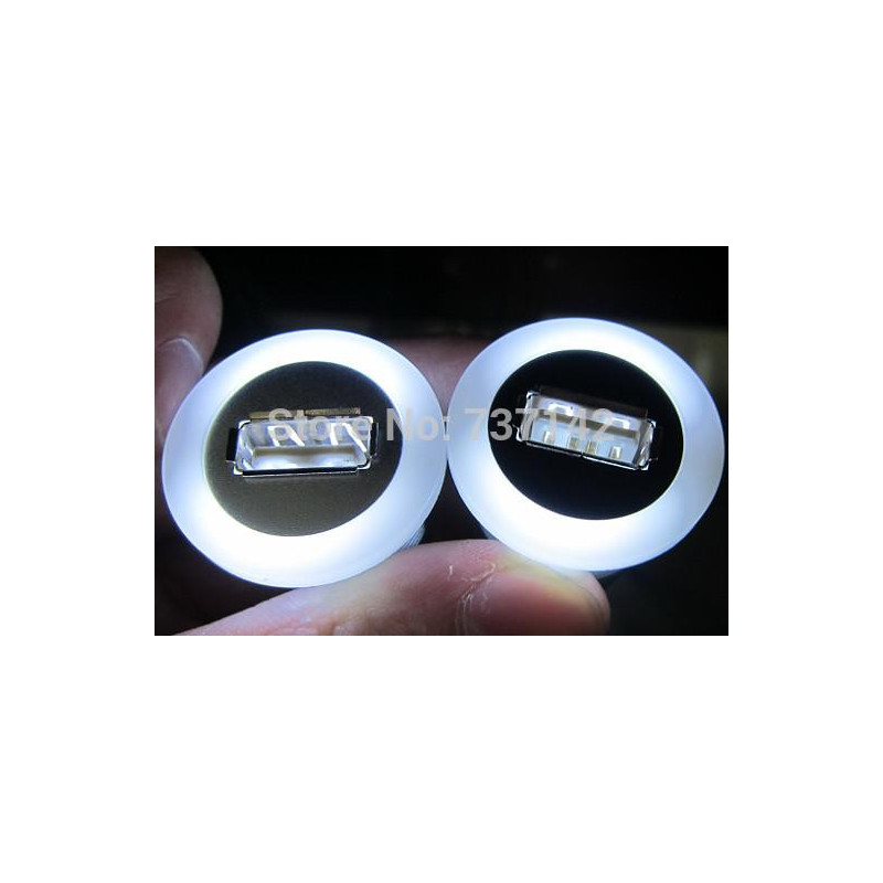 22mm Montering Diameter Metall Usb2 0 Kvinna En Till Manlig En Med Ljus