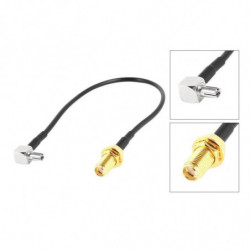 Jfbl Sma Kvinna Jack Till Ts9 Manlig Höger Vinkel Hårpiska Koaxial Kabel Antenn