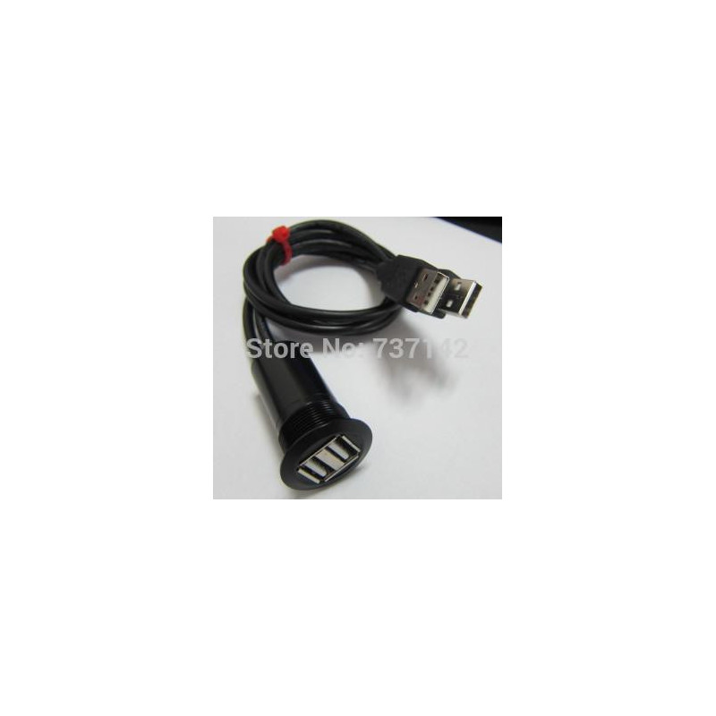 22mm Montering Diameter Metall 2x Usb2 0 Kvinna En Manlig En 2x60cm Ledningar
