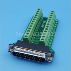 Dsub Db25 Manlig 25pin Plugg Bryta Ut Pcb Styrelse 2 Rad Terminaler Anslutningar