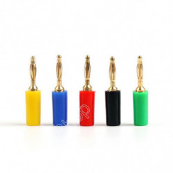 5pcs Mini 2mm Koppar Banan Plugg Jack För Högtalare Förstärkare Guld Plated Bindande Posta Testa