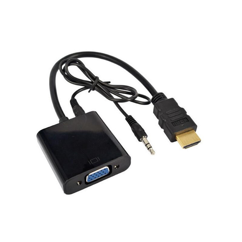 1 St Hdmi Till Vga Kontakt Kabel Manlig Till Kvinna Omvandlare Adapter Kablar