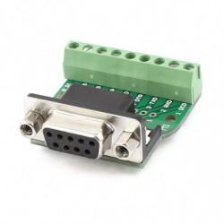 Db9 Rs232 Serie Till Terminal Kvinna Adapter Connector Bryta Ut Styrelse Black Grön